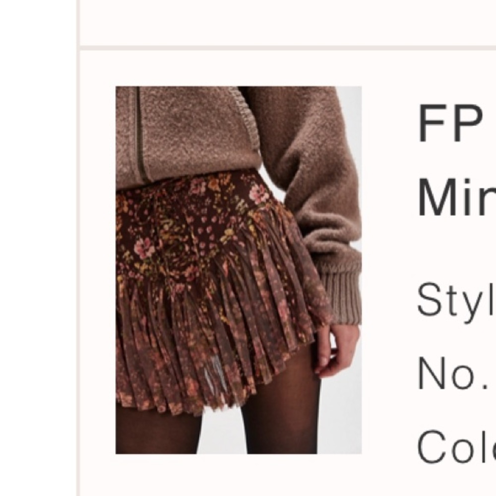 Free People Chocolate Combo Mini Skort